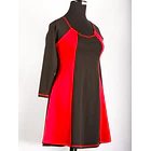 Vestido Bicolor SALE ks31 NE ROJO SOLO M 2