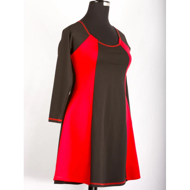 Vestido Bicolor SALE ks31 NE ROJO SOLO M 2