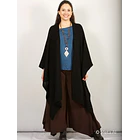 Ruana tejida Quella Negro ks8 1