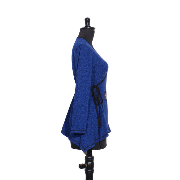 Poleron doble cruce Cunco Azul negro 3