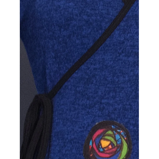 Poleron doble cruce Cunco Azul negro 6