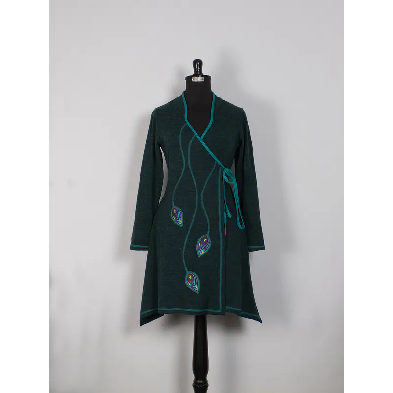 Vestido doble cruce Puelo Turquesa
