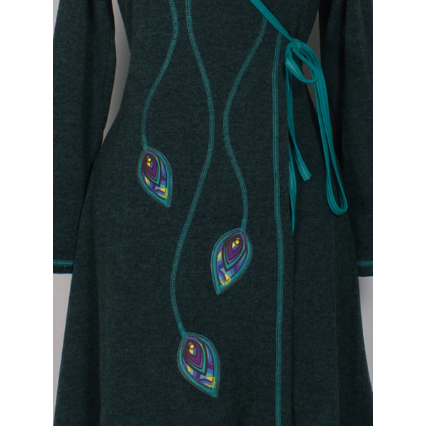 Vestido doble cruce Puelo Turquesa 3
