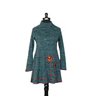 Vestido Queule lanilla  turquesa 1