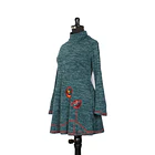 Vestido Queule lanilla  turquesa 4
