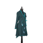 Vestido doble cruce Puelo Turquesa 2
