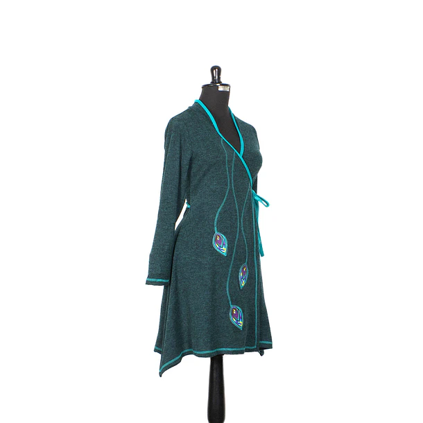 Vestido doble cruce Puelo Turquesa 2
