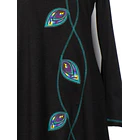 Vestido Queule lanilla negro turquesa 4