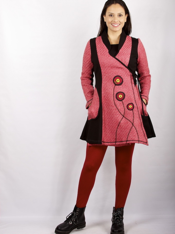 Chaquetón Frida en paño rojo SALE SOLO TALLA S KS1