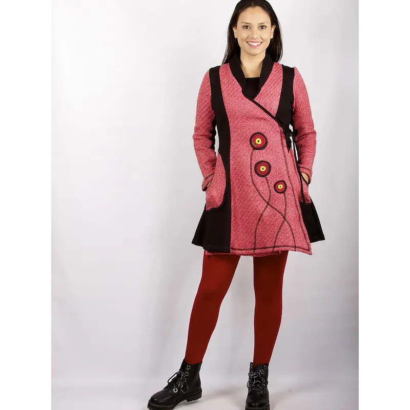 Chaquetón Frida en paño rojo SALE SOLO TALLA S KS1