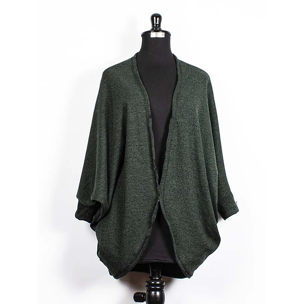 Tapado kimono lanilla Puer verde 1