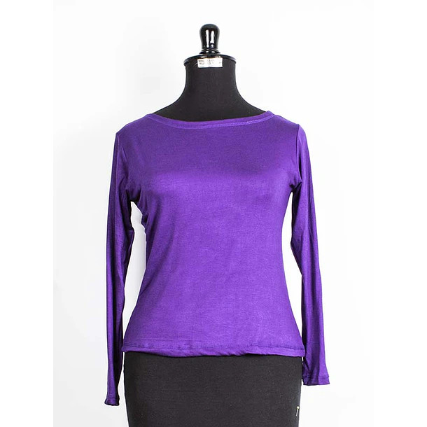 Polera Pat en modal Morado 1
