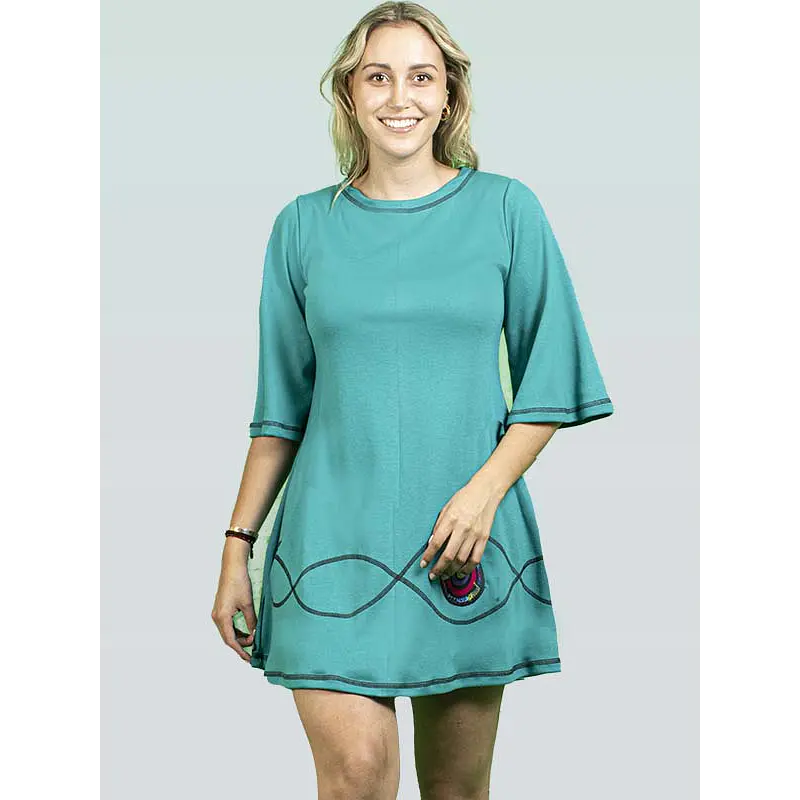 Minivestido Maiten TURQUESA L A 3XL