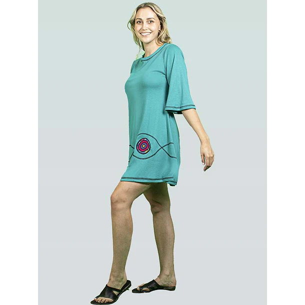 Minivestido Maiten TURQUESA L A 3XL 5