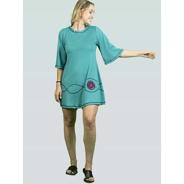 Minivestido Maiten TURQUESA L A 3XL 6