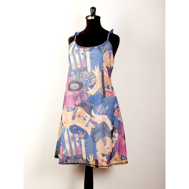 Vestido  Irina Azul  CORTO TALLA ML KS10 1