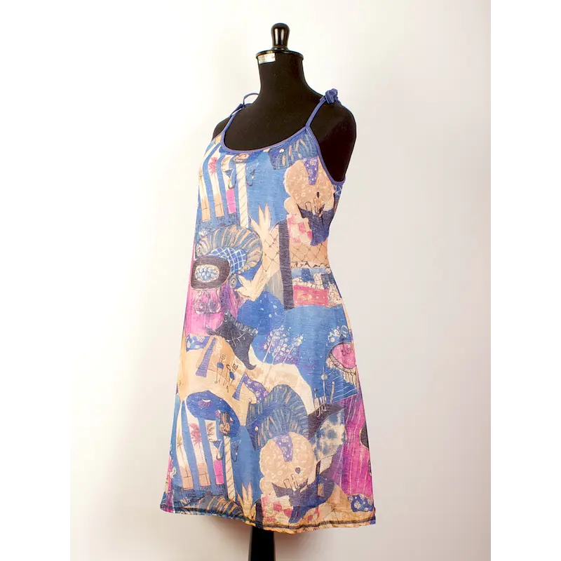 Vestido  Irina Azul  CORTO TALLA ML KS10
