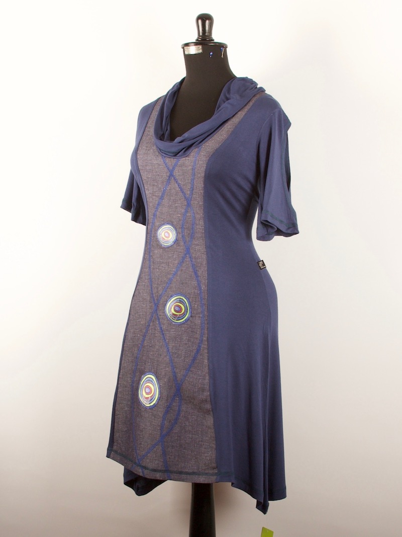 Vestido central lino-algodon TALLA S KS10