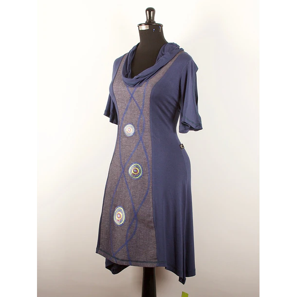 Vestido central lino-algodon TALLA S KS10 