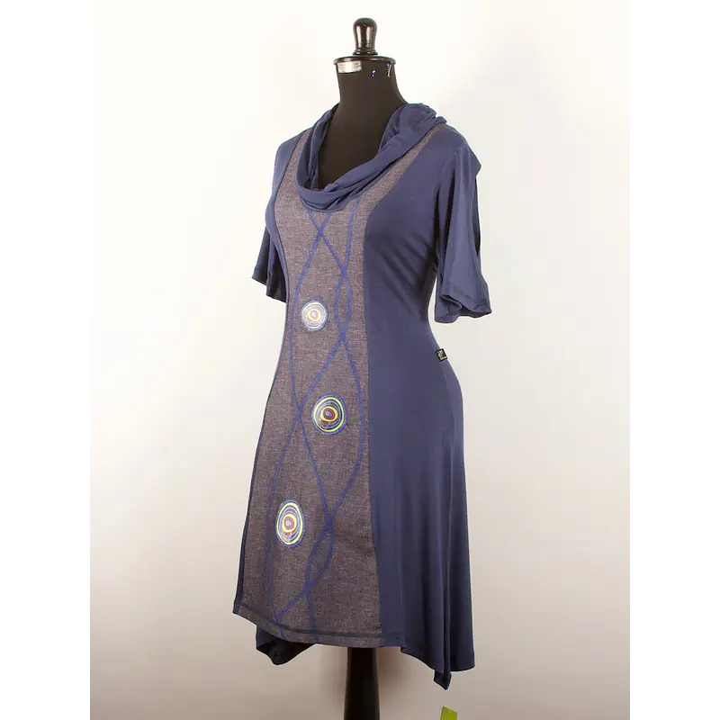 Vestido central lino-algodon TALLA S KS10