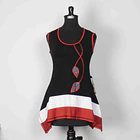 polera negro rojo solo S-M KS11 1