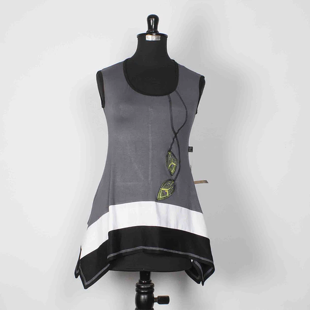polera gris negro SOLO S KS11 2