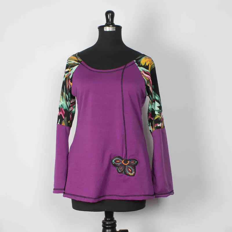 poleron lanilla fusia Solo  S-M KS11