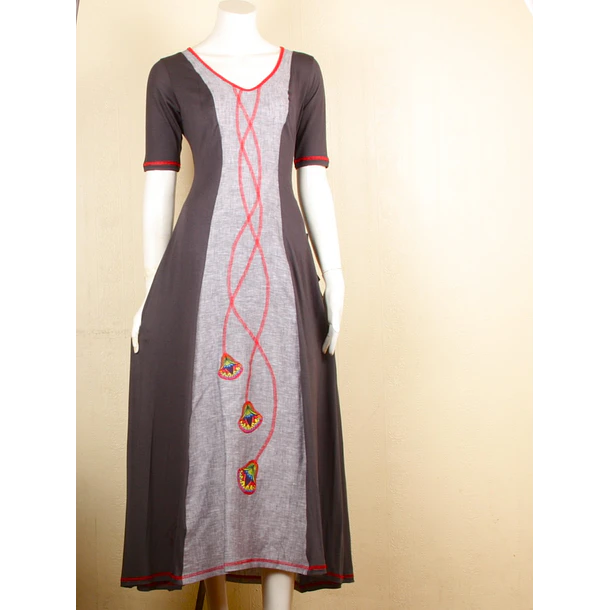 Vestido Mary detalles rojo TALLA S ks20 1