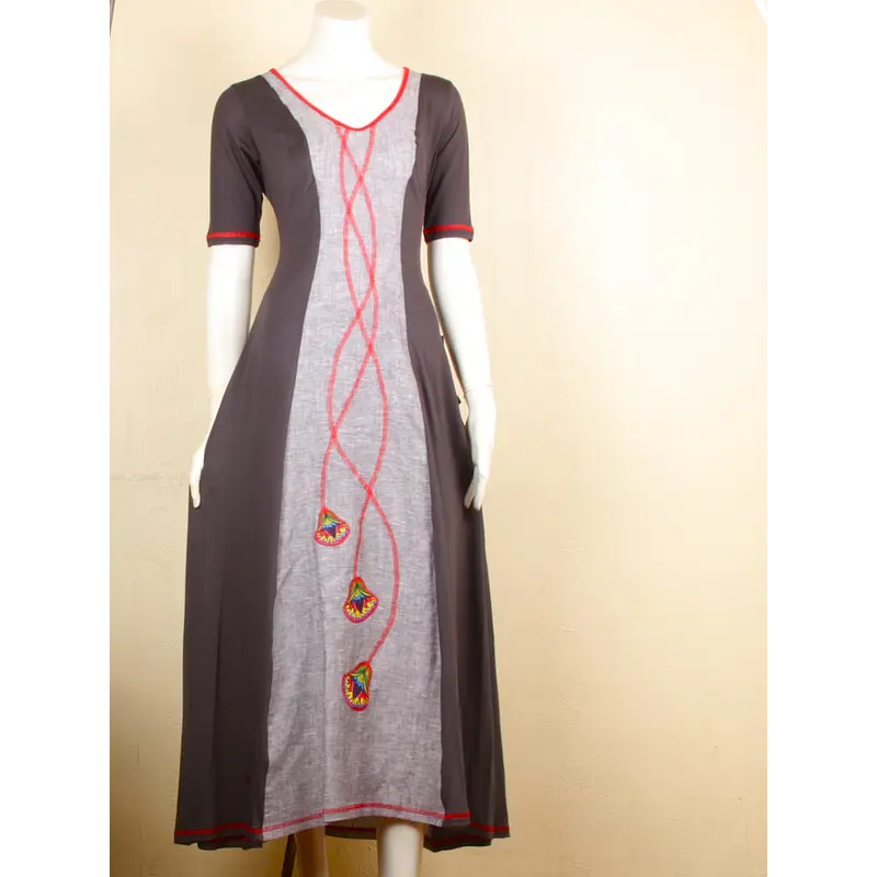 Vestido Mary detalles rojo TALLA S ks20