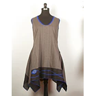 Vestido Giglia gris bordado k16 1