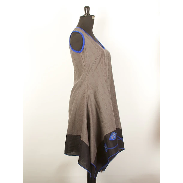 Vestido Giglia gris bordado k16 3