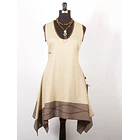 Vestido giglia lino crudo k16 1