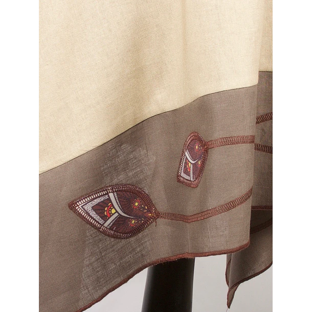 Vestido giglia lino crudo k16 2
