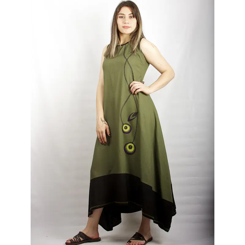 Vestido Tupahue lino Sale solo L ks20- COPIA