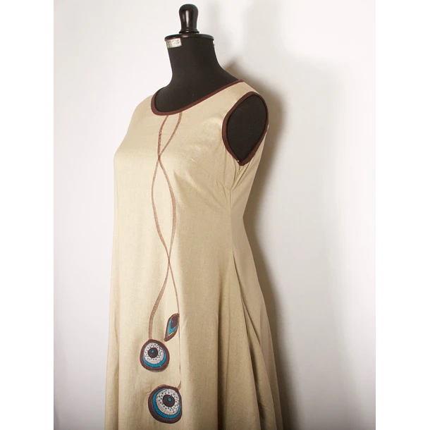 Vestido Tupahue lino Sale solo L ks20- COPIA 7