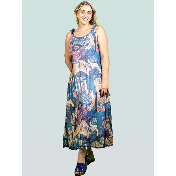 Vestido largo Irina Azul  TALLA L KS8  3