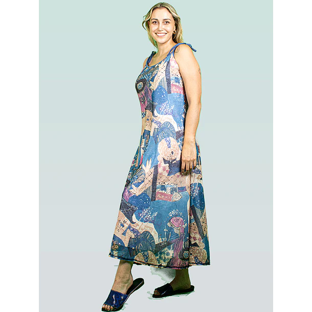 Vestido largo Irina Azul  TALLA L KS8  4