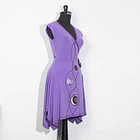 Vestido doble cruce morado TALLA S-M     ks10 3