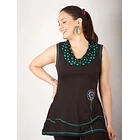 Polera Kona negro turquesa solo S-M KS10 1