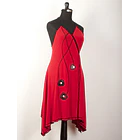 Vestido doble cruce rojo pabilos Talla S KS10 2