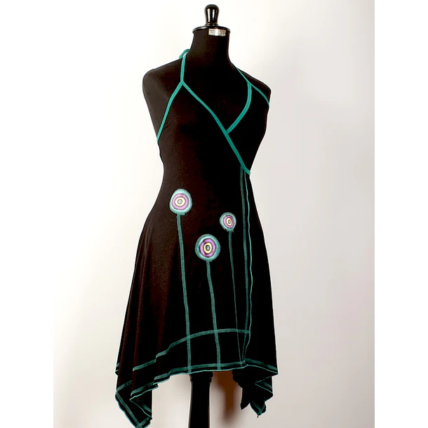 Vestido doble cruce rojo pabilos Talla S KS10- 1