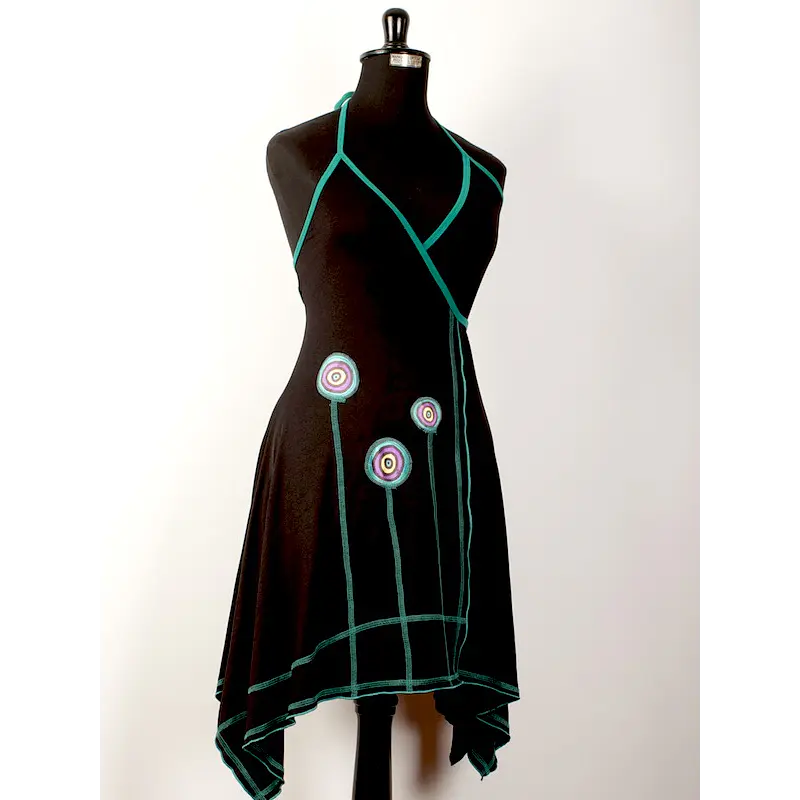 Vestido doble cruce rojo pabilos Talla S KS10-