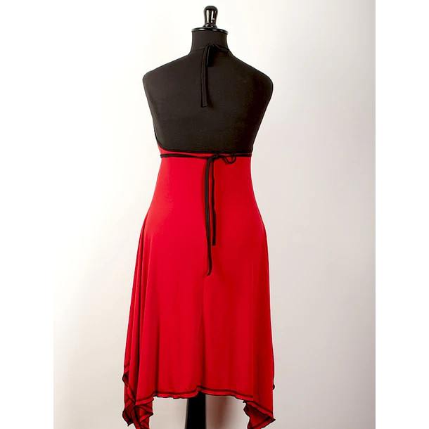 Vestido doble cruce rojo pabilos Talla S KS10 3