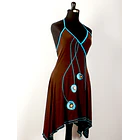 Vestido doble cruce cafe pabilos Talla S KS10 2