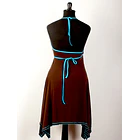 Vestido doble cruce cafe pabilos Talla S KS10 3