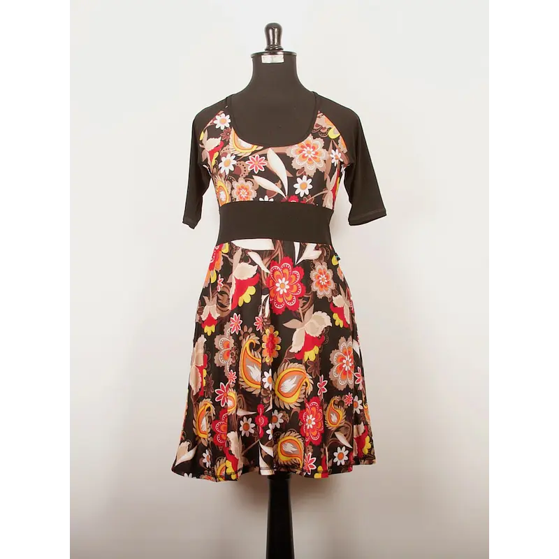 Vestido lycra fría TONOS TIERRA talla S-L  KS10