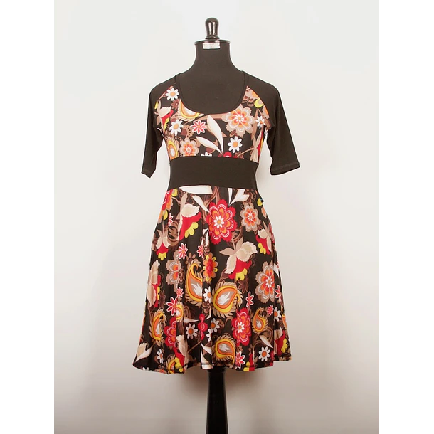 Vestido lycra fría TONOS TIERRA talla S-L  KS10 2