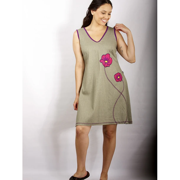 Vestido Lino corto colores KS5 3