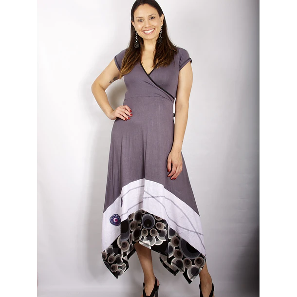 Vestido Sesasi Sale gris solo S ,kve583 1