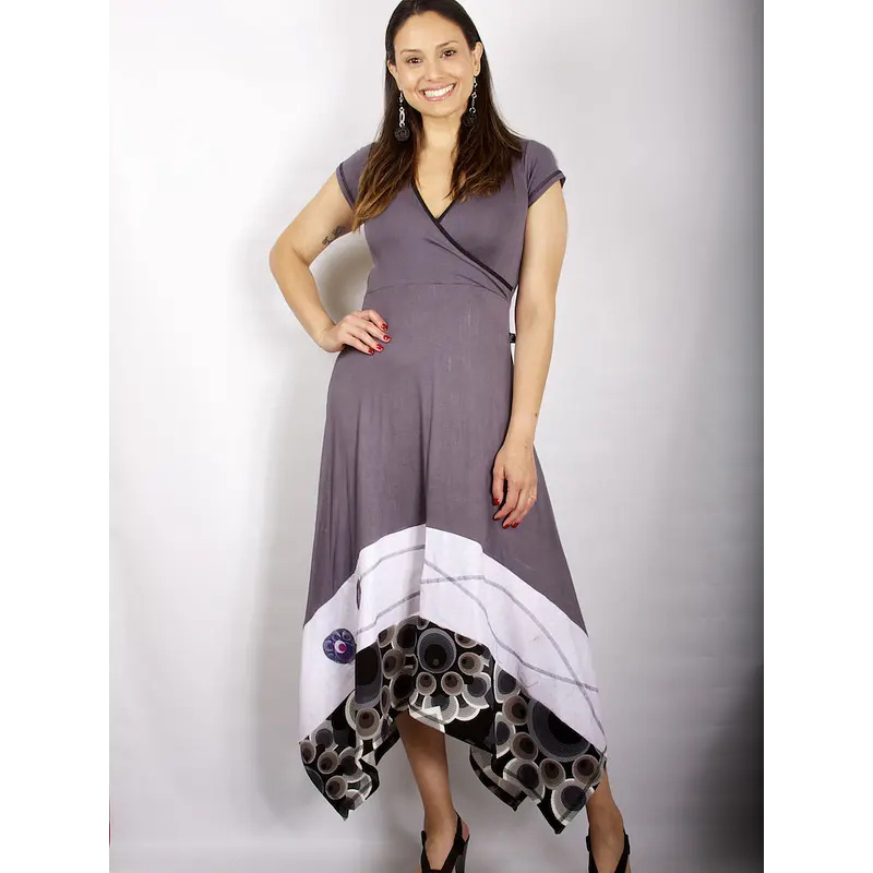 Vestido Sesasi Sale gris solo S ,kve583